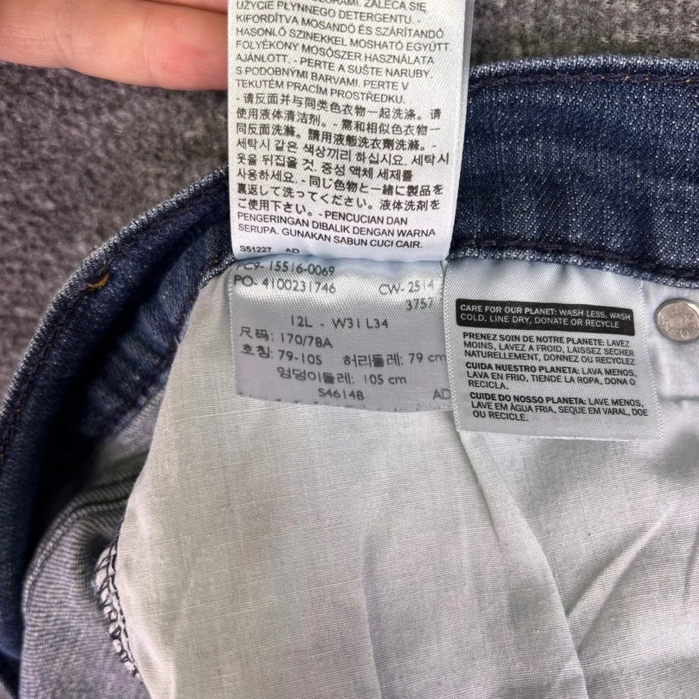 Levis 515 Jeans Womens Size 12 Long Dark Wash‎ Bootcut Stretch Denim Embellished